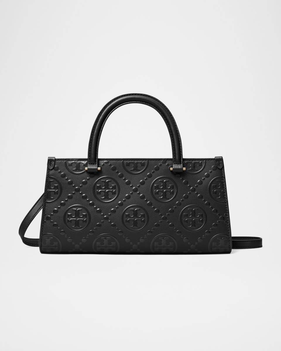 Small T Monogram Embossed East-West Tote Bag